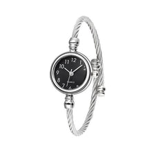 Load image into Gallery viewer, Women Casual Stainless Steel Open End Silver Round No Bracelet Quartz Alloy Plastic Watch