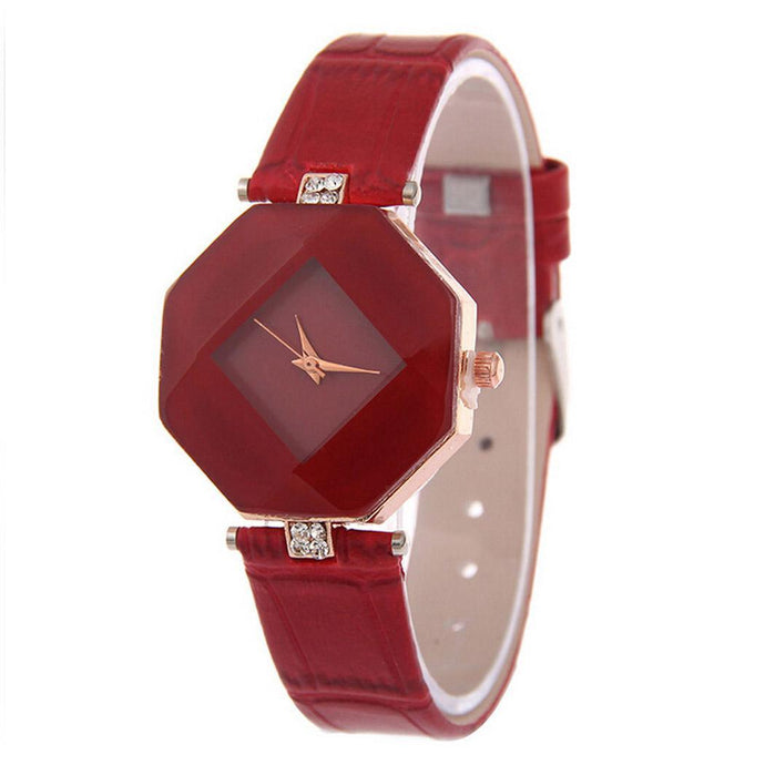 FANALA Watch Women Fashion Synthetic Leather Band Pointer Quartz Rhombus Women Watches relogio feminino reloj mujer