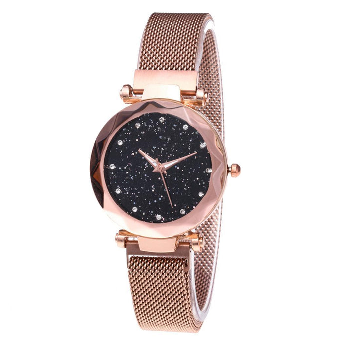 New Women Fashion Alloy Band Round Easy To Read Analog Quartz Wrist Complete Schedule Watch Bracelet Bangle