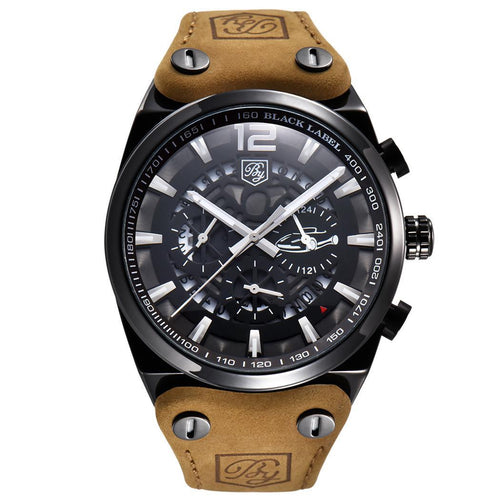 Men Fashion Casual Multifunctional Round Dial Quartz Luminous, Calendar, Hours/Minutes/Seconds Wrist Watch