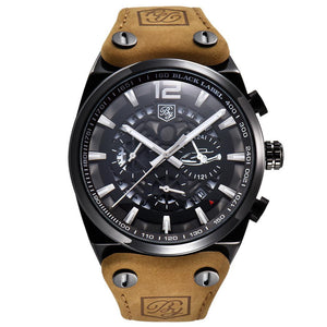 Men Fashion Casual Multifunctional Round Dial Quartz Luminous, Calendar, Hours/Minutes/Seconds Wrist Watch