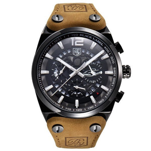Men Fashion Casual Multifunctional Round Dial Quartz Luminous, Calendar, Hours/Minutes/Seconds Wrist Watch